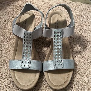 St John’s Bay wedge sandals
